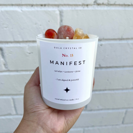 Manifest Crystal Infused Candle