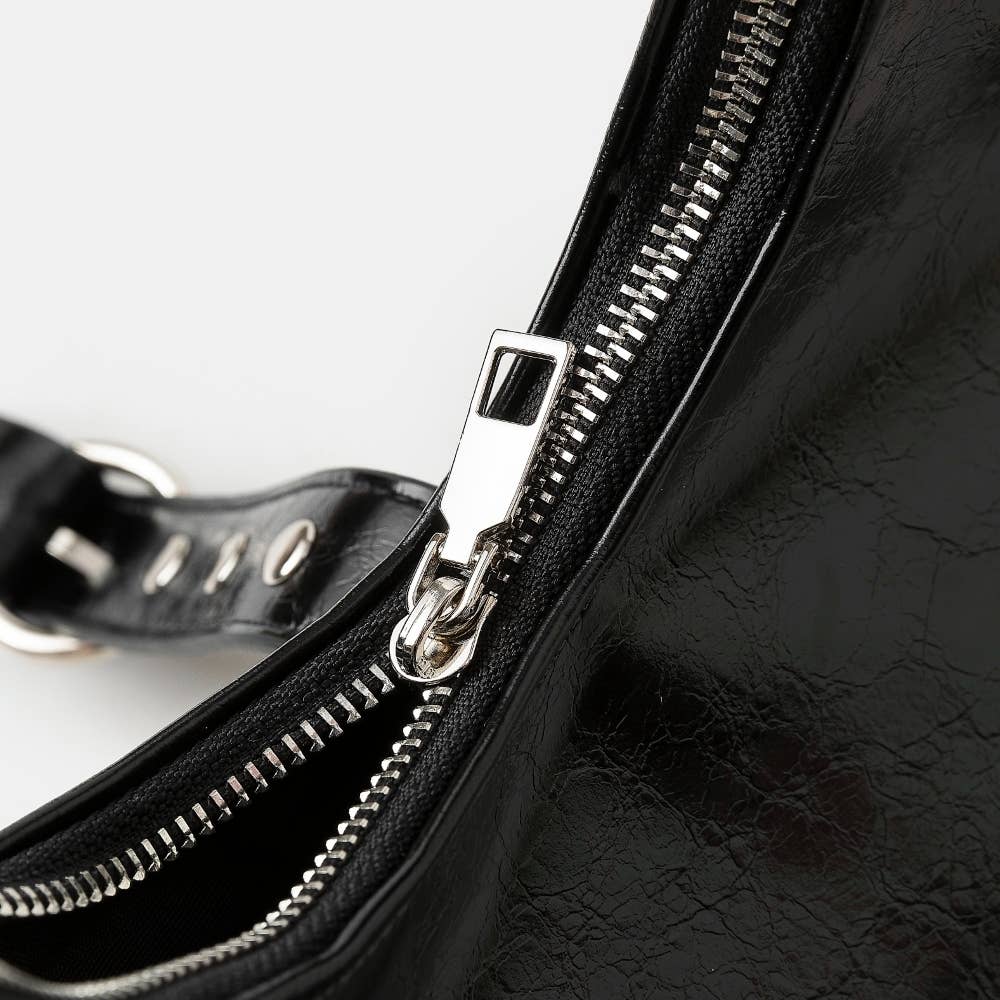 Multi Belt Strap Accent Shoulder Bag