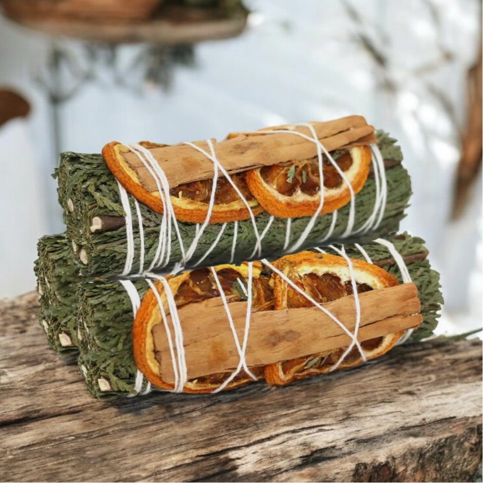 Cedar, Orange & Cinnamon Smudge Stick Bundle