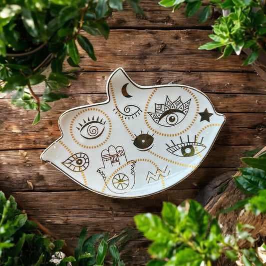 Gold Foil Eye Dish Tray