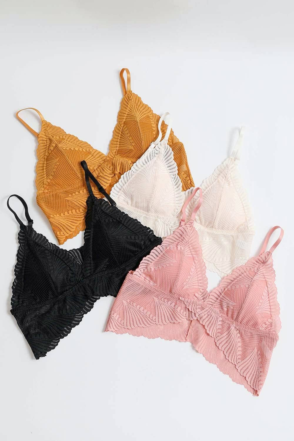 Butterfly Scallop Lace Bralette
