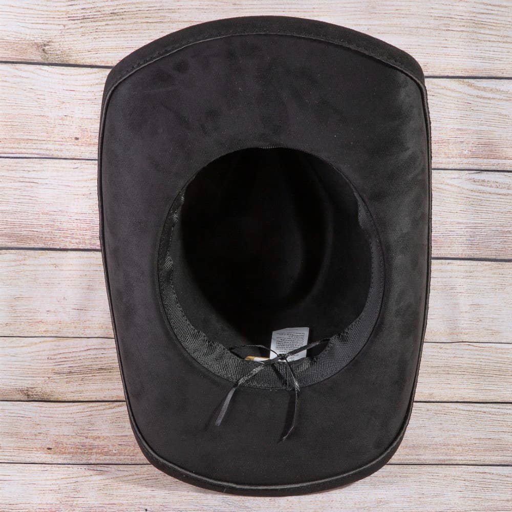 Western Concho Cowboy Hat - Gray Black