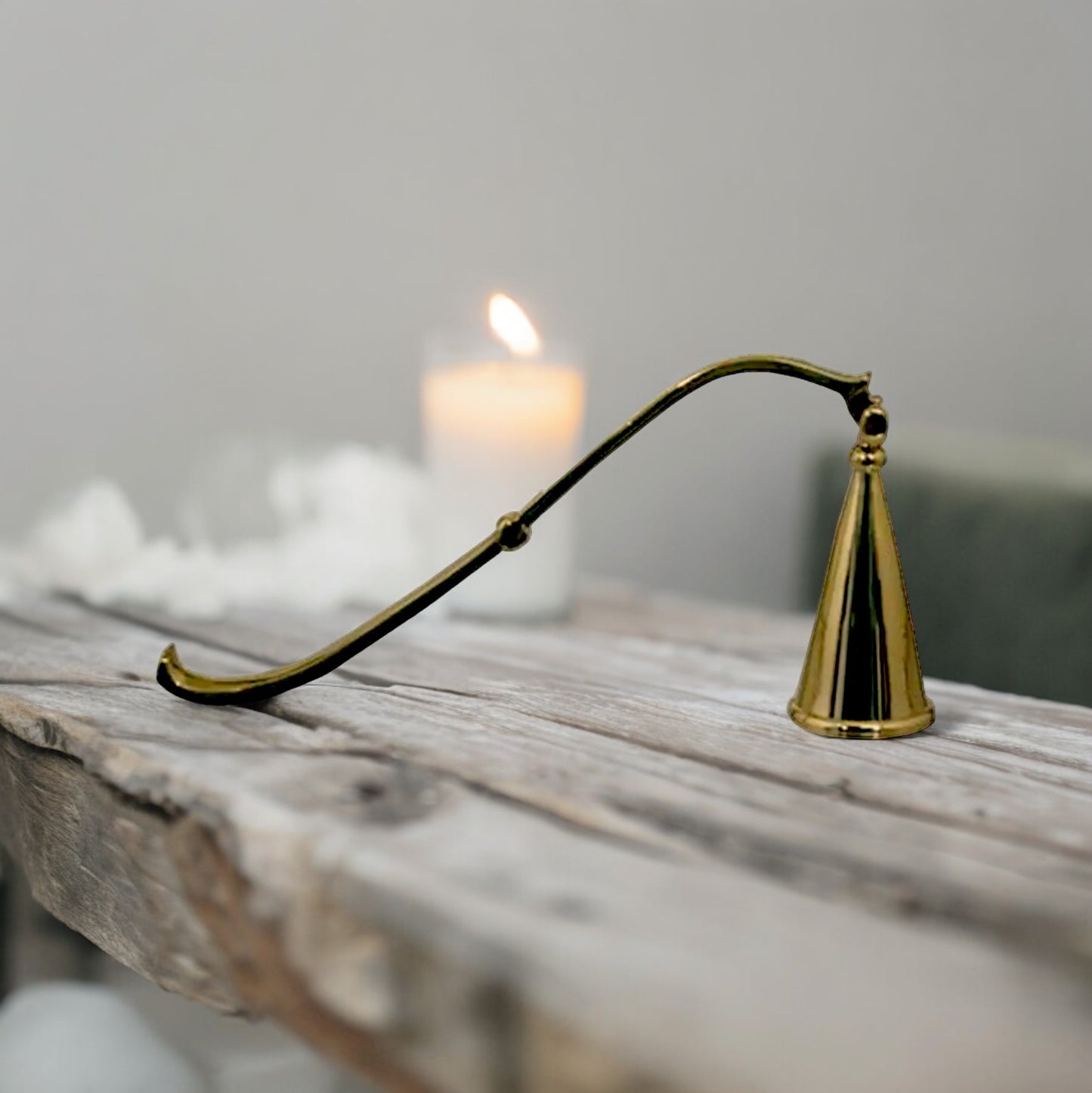 Brass Candle Snuffer- Antique Vintage Style