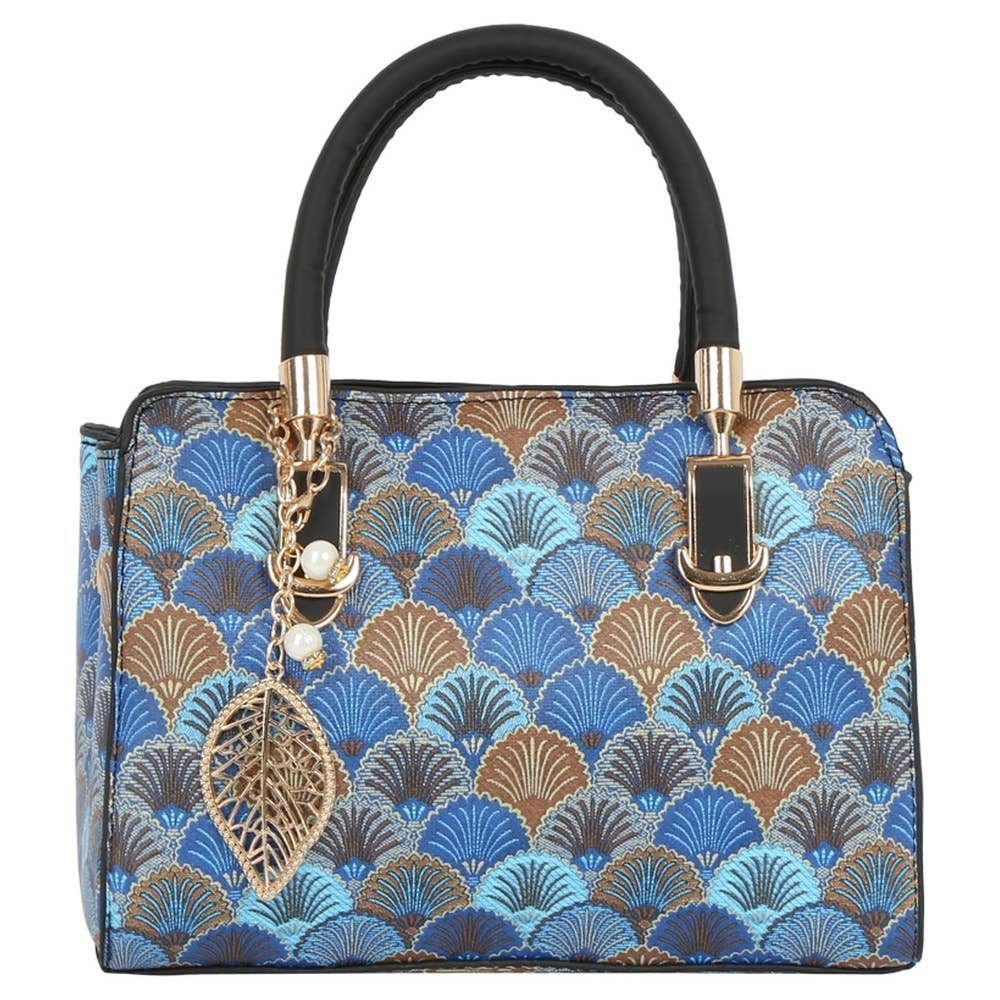 Peacock Top Handle Satchel Bag