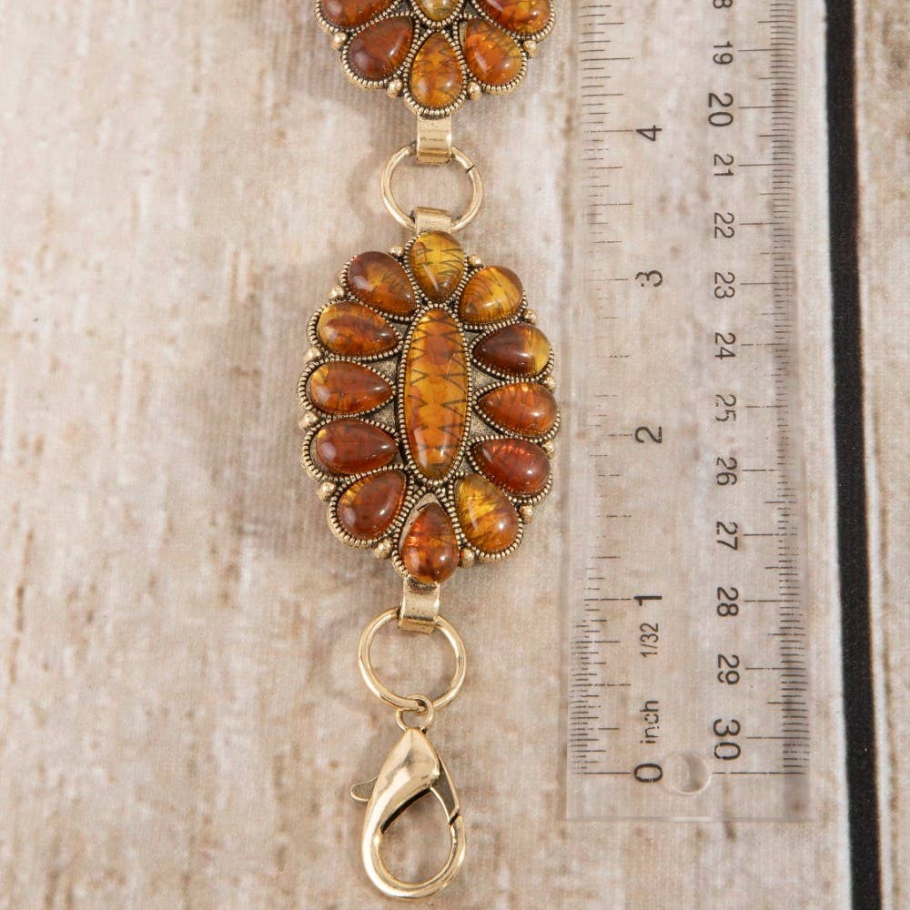 Western Assorted Color Concho Chain Belt