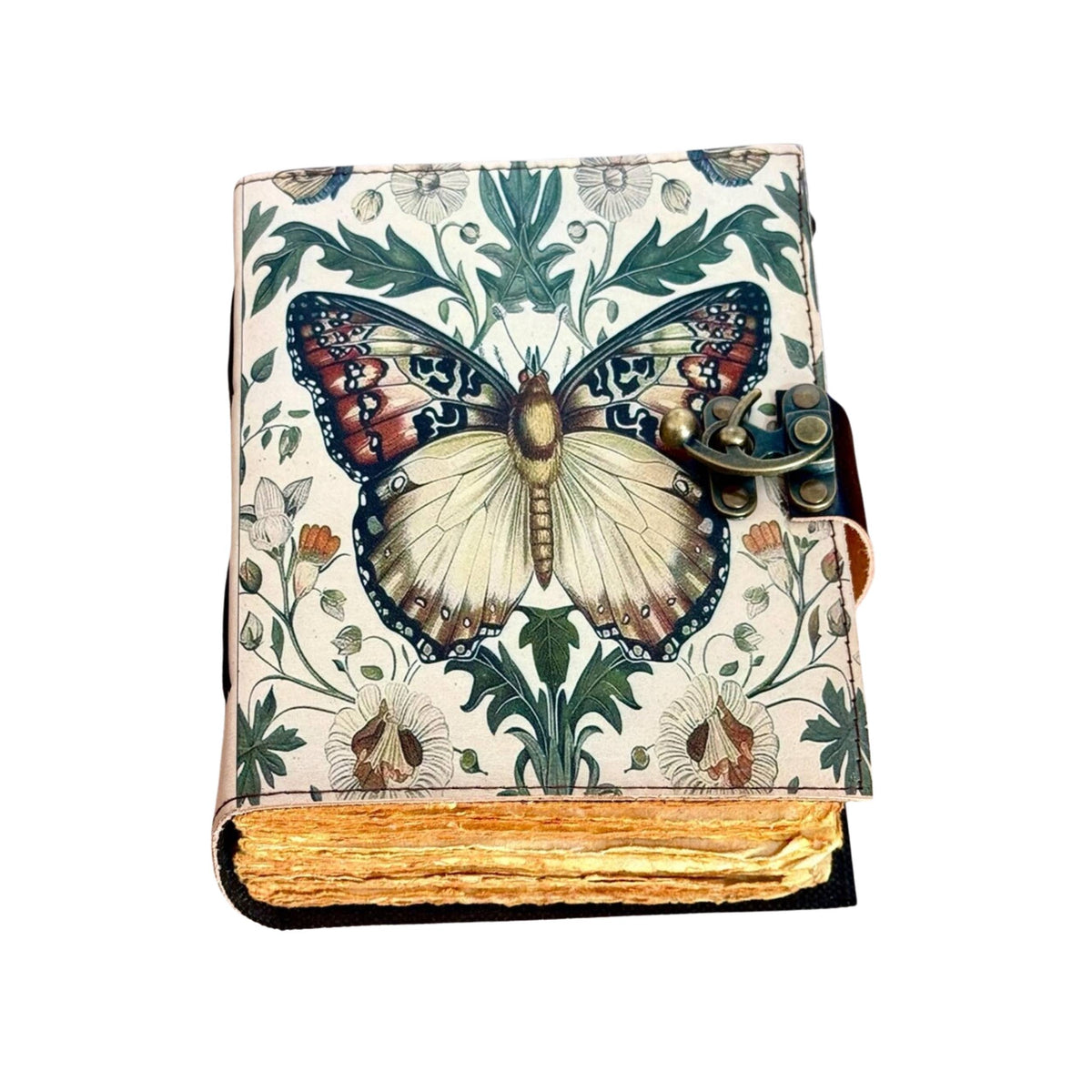Luna Moth Leather Journal Vintage Celtic Grimoire Book Diary