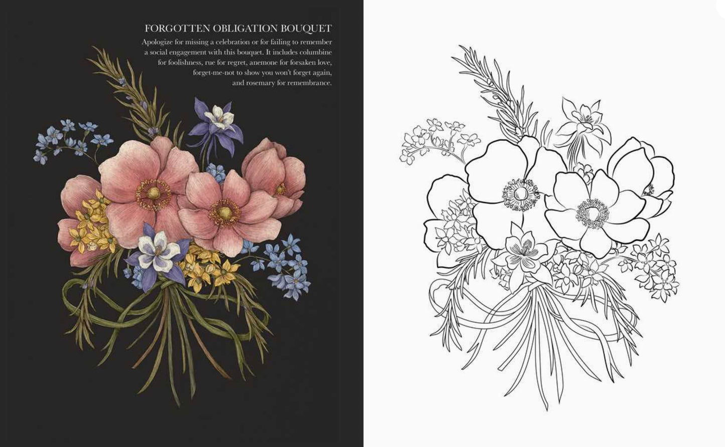 Floriography Coloring Book