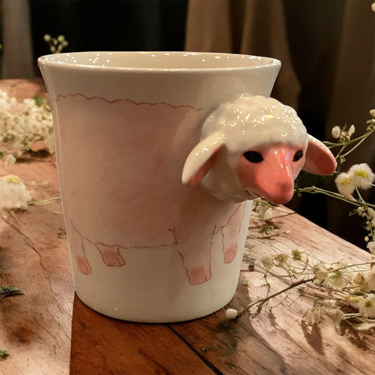 Ceramic Animal Mug - Lamb Sheep