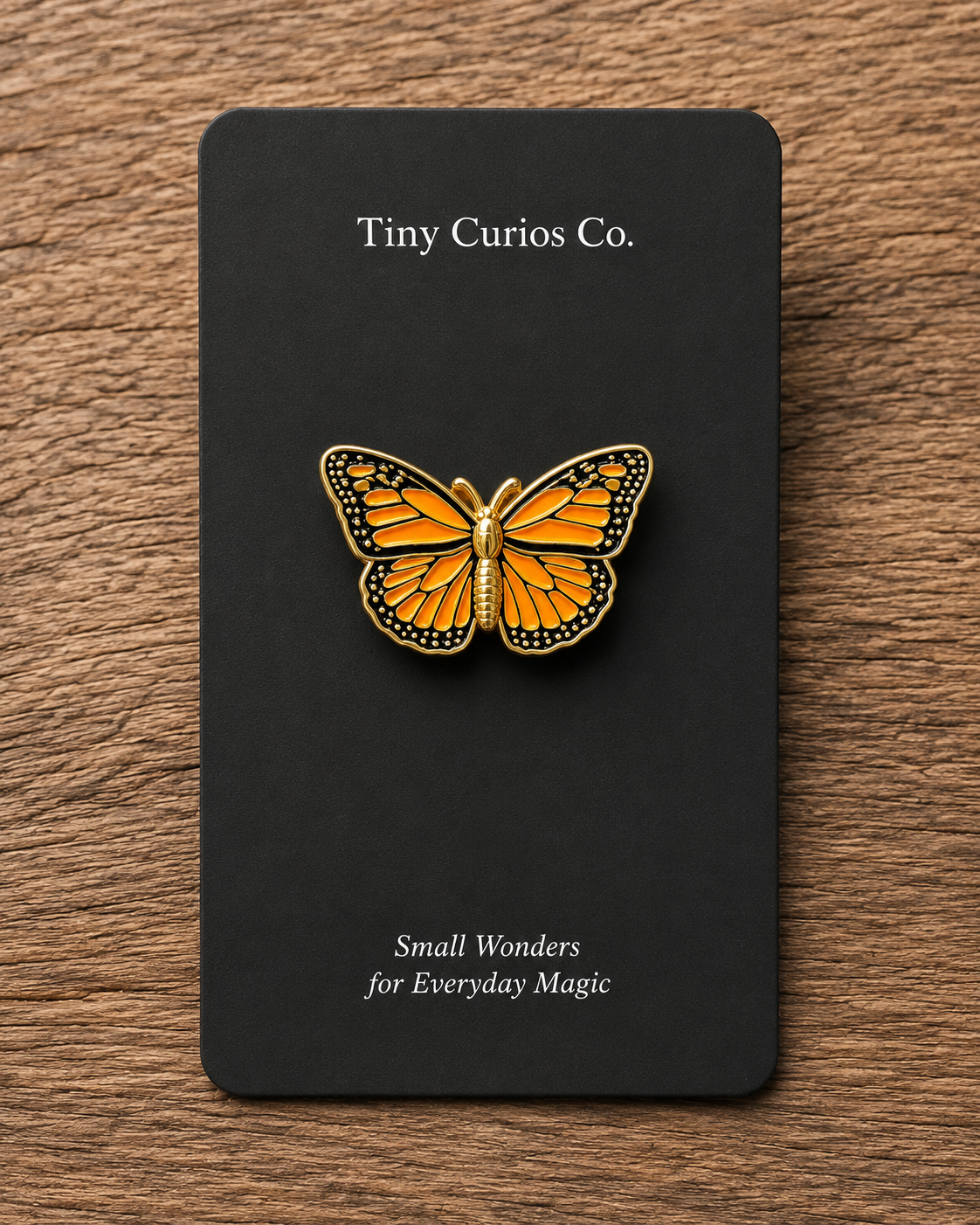 Monarch Butterfly Pin Badge - Tiny Curios