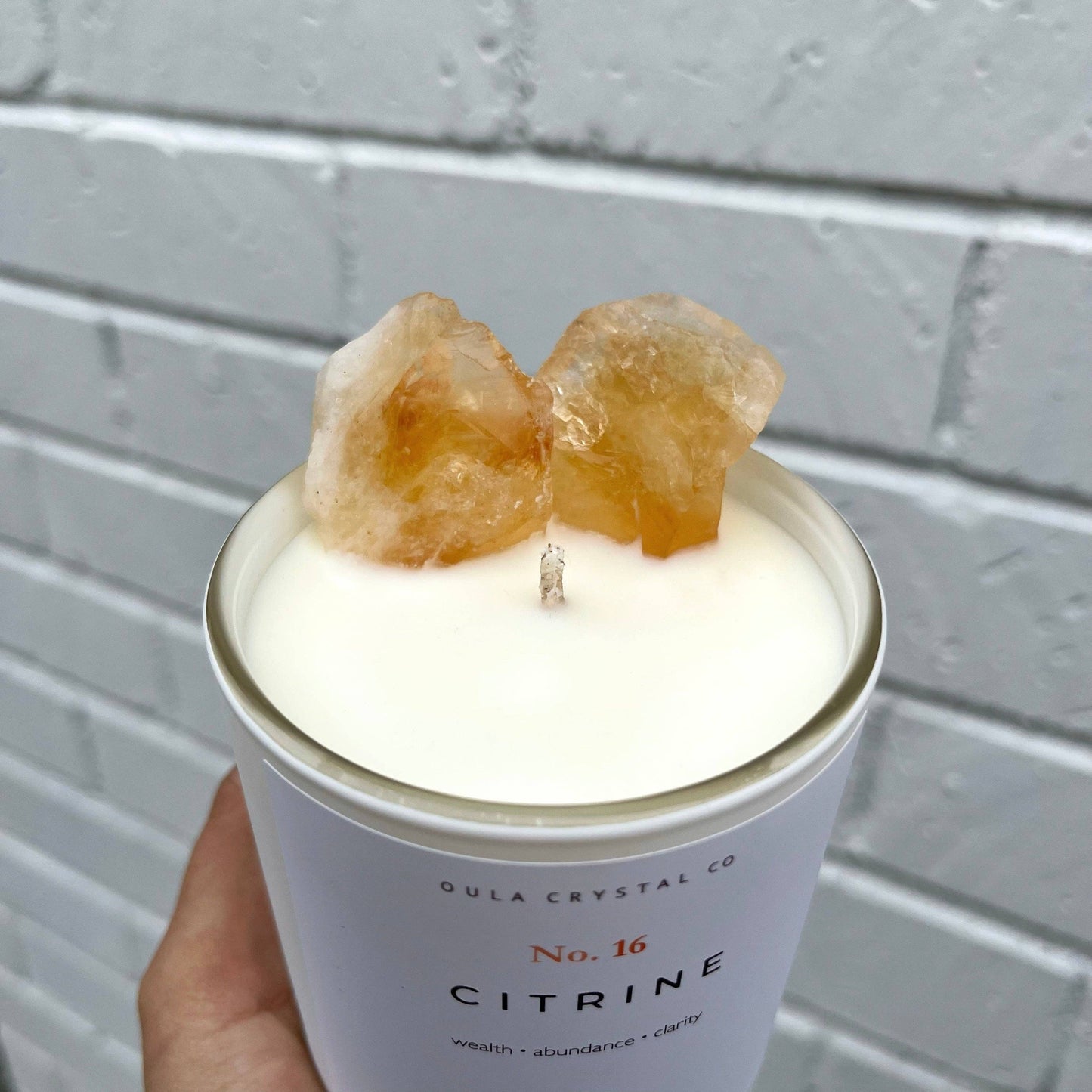 Citrine Crystal Infused Candle
