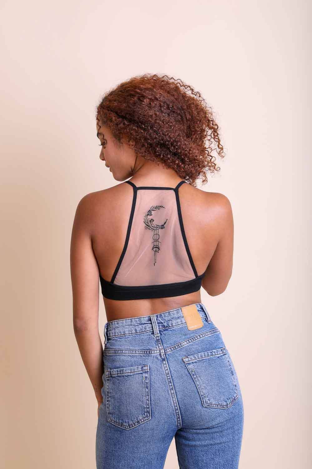 Unique Bohemian Dream Catcher Mesh Bralette