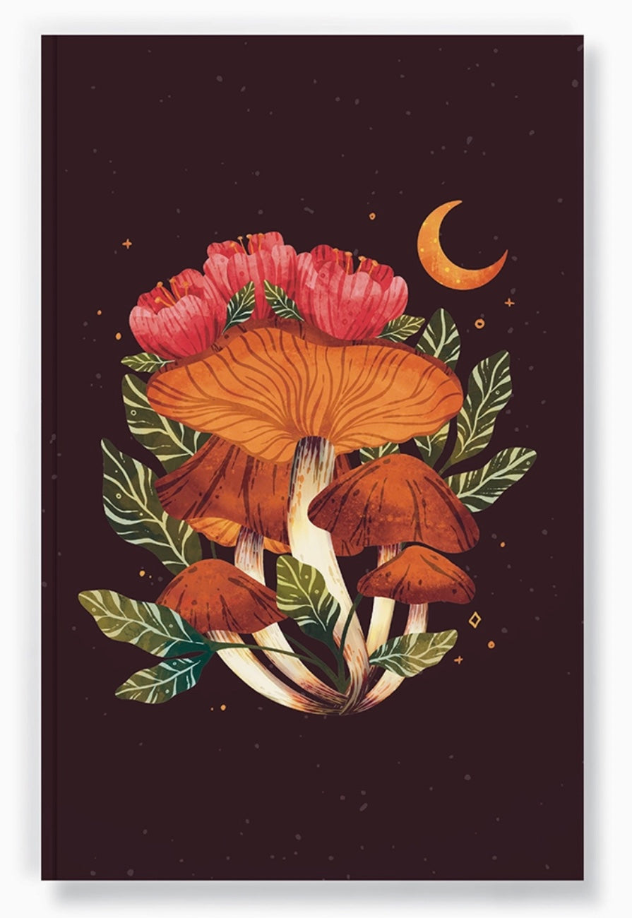 Denik Midnight Mushroom Layflat Journal Notebook