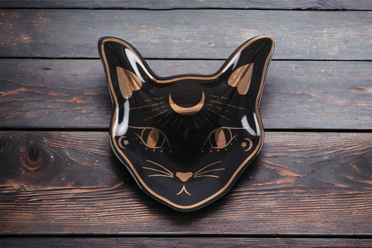 Ceramic Cat Trinket Dish Tray