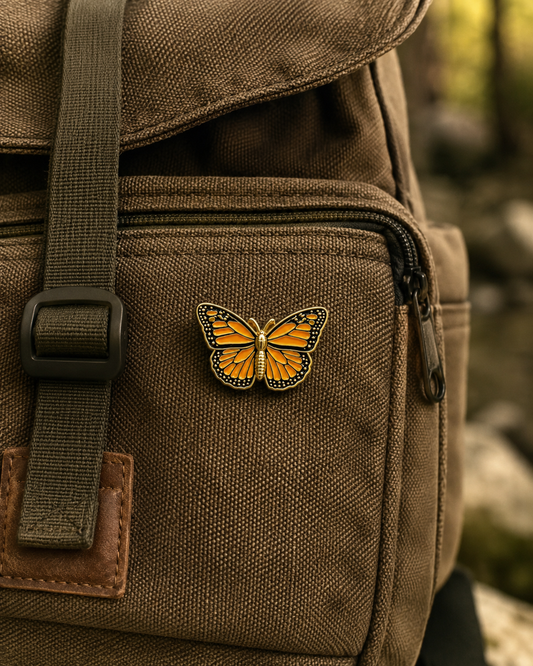 Monarch Butterfly Pin Badge - Tiny Curios