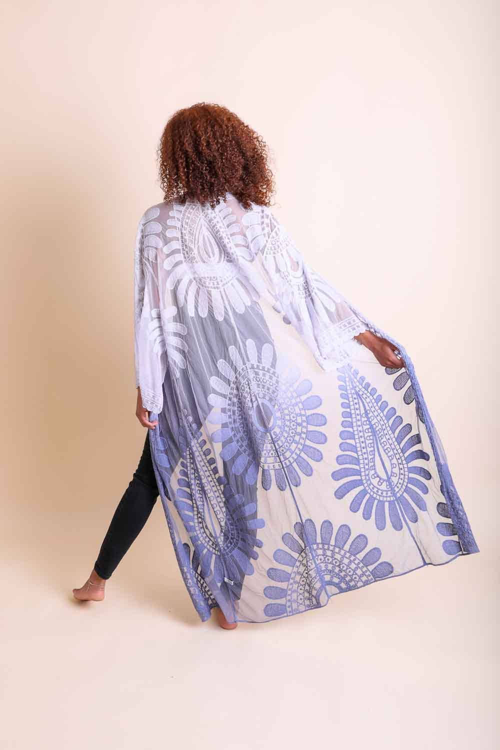 Ombre Lace Kimono Cardigan
