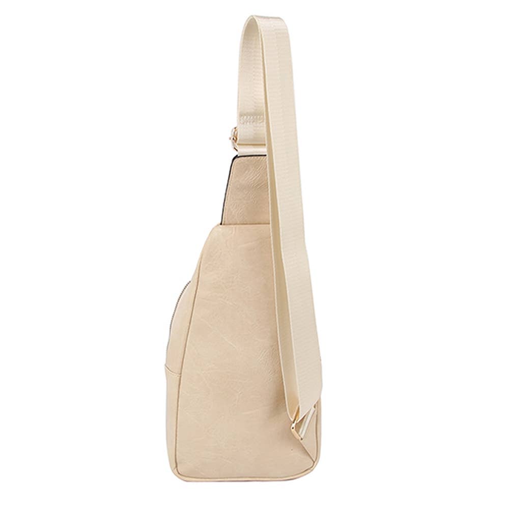 Vegan Leather Fashion Flap Sling Bag