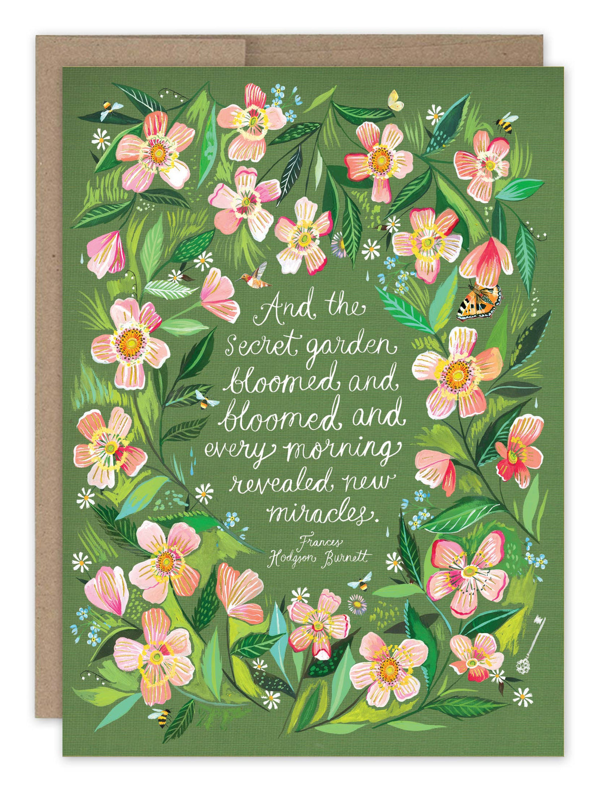 Secret Garden Flowers Birthday Card