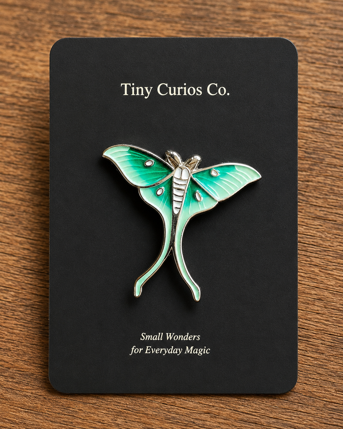 Luna Moth Pin Badge - Tiny Curios