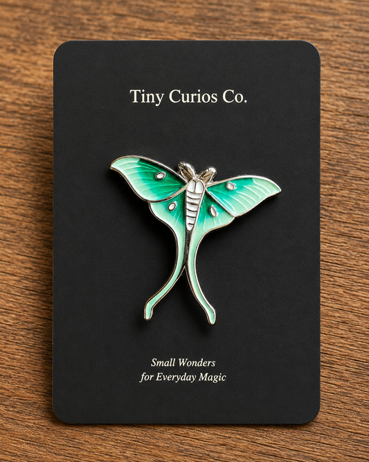 Luna Moth Pin Badge - Tiny Curios