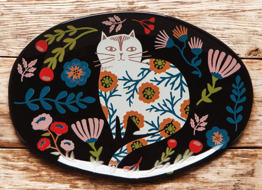 Cat Bloom Trinket Tray