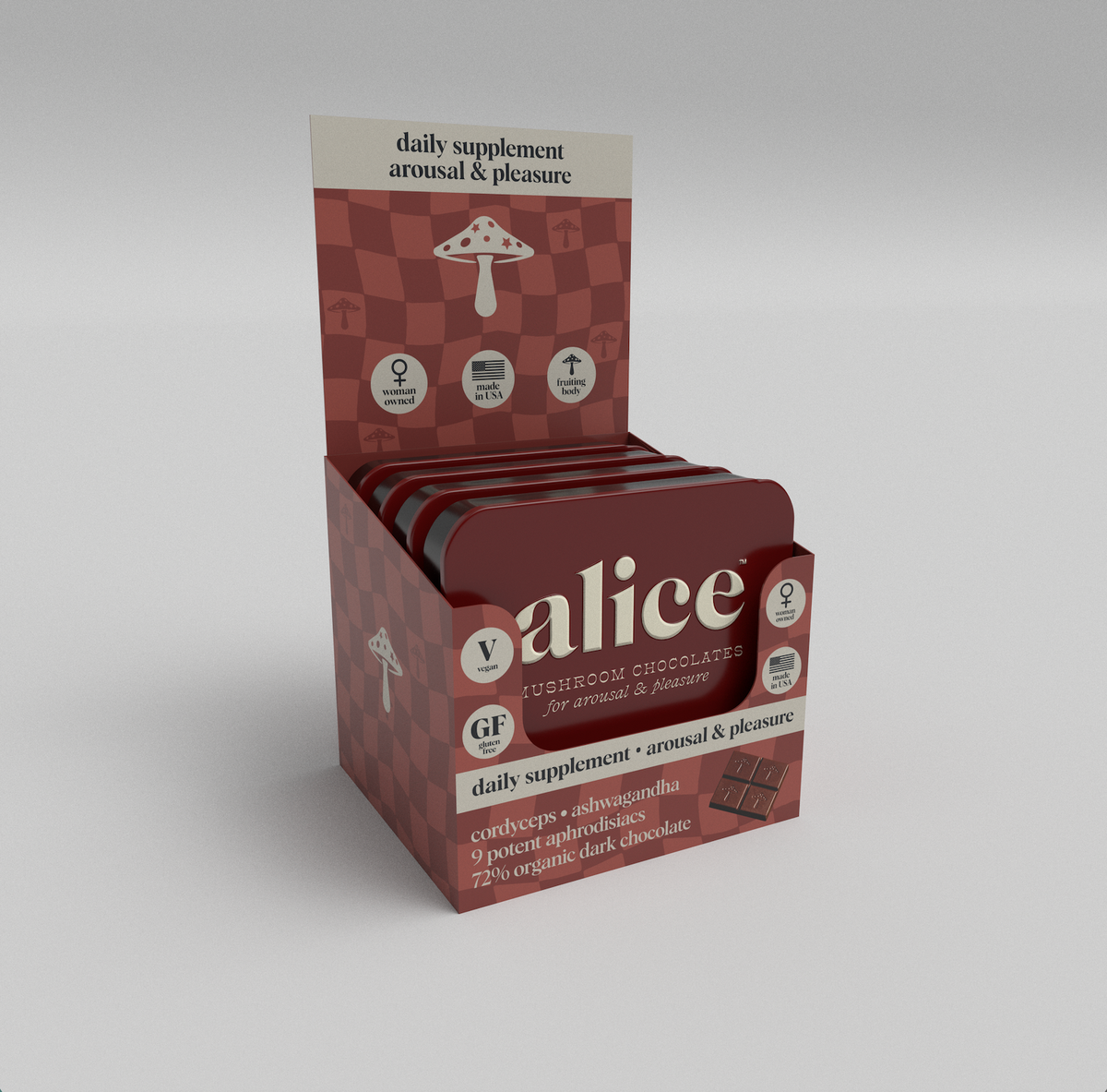 Happy Ending - Mushroom Chocolate Bar Supplement for Wellness
