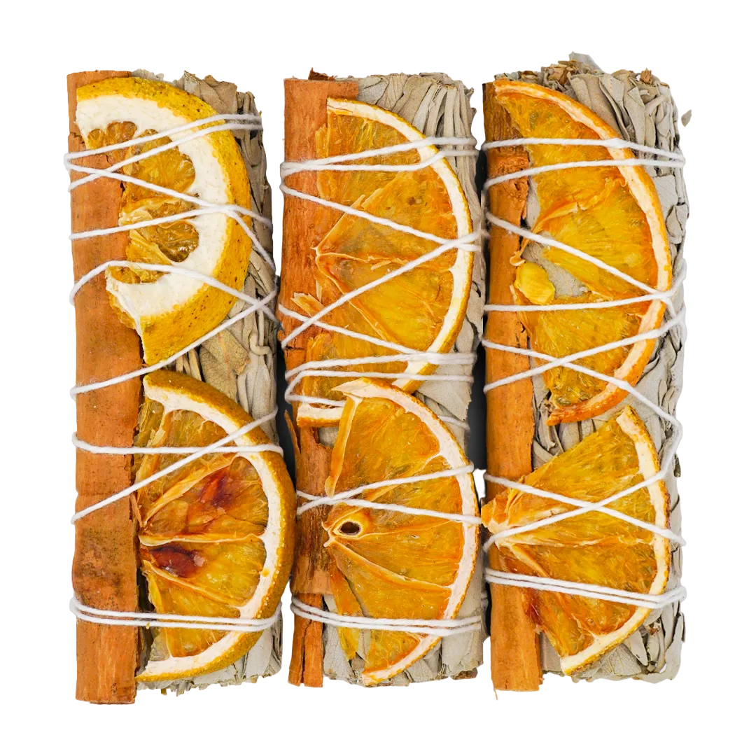 Orange and Cinnamon with White Sage Bundle