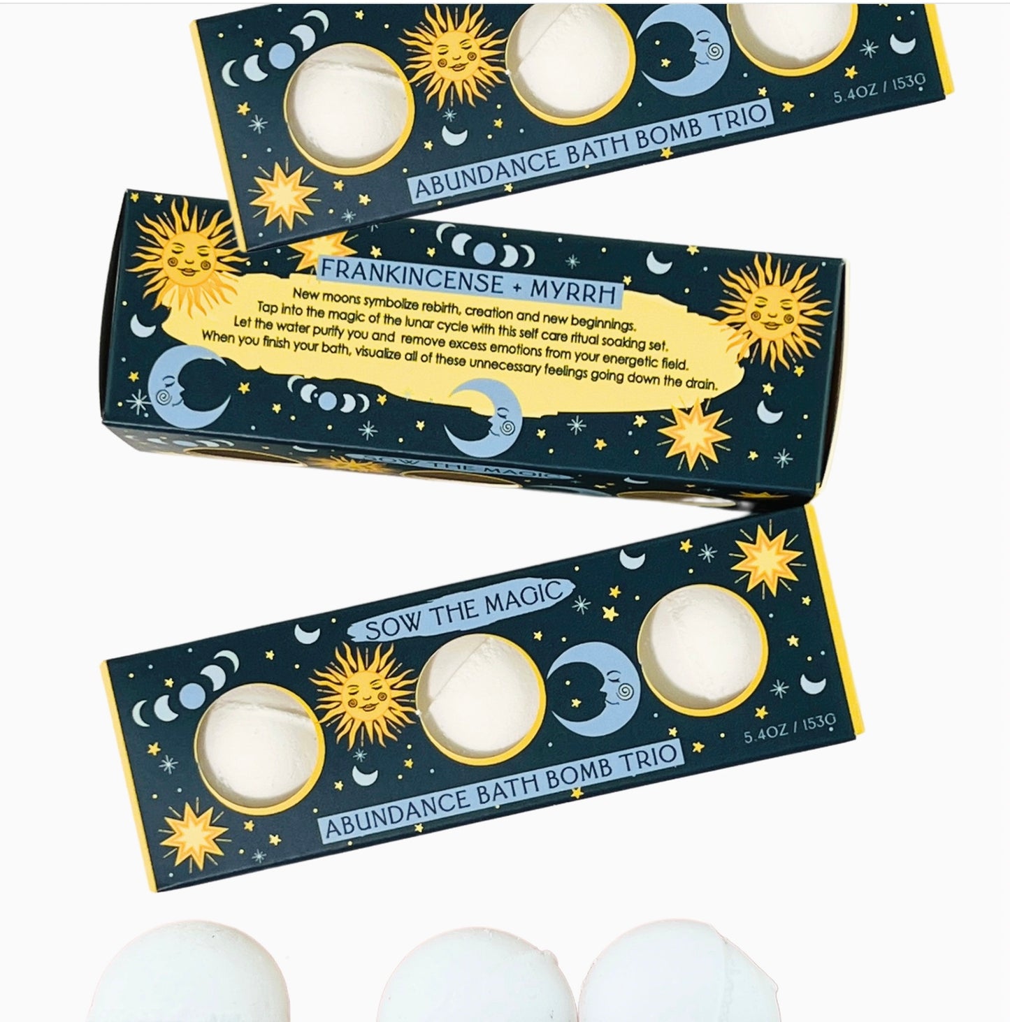 Moon Phase Abundance Bath Bomb Trio