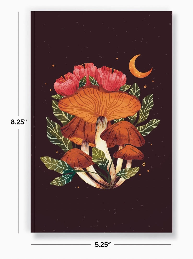 Denik Midnight Mushroom Layflat Journal Notebook