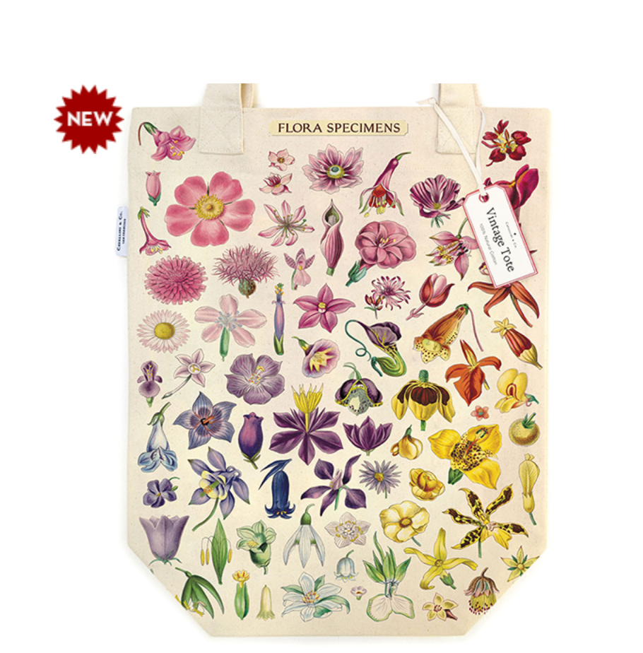 Cavallini - Flora Specimen Canvas Tote Bag