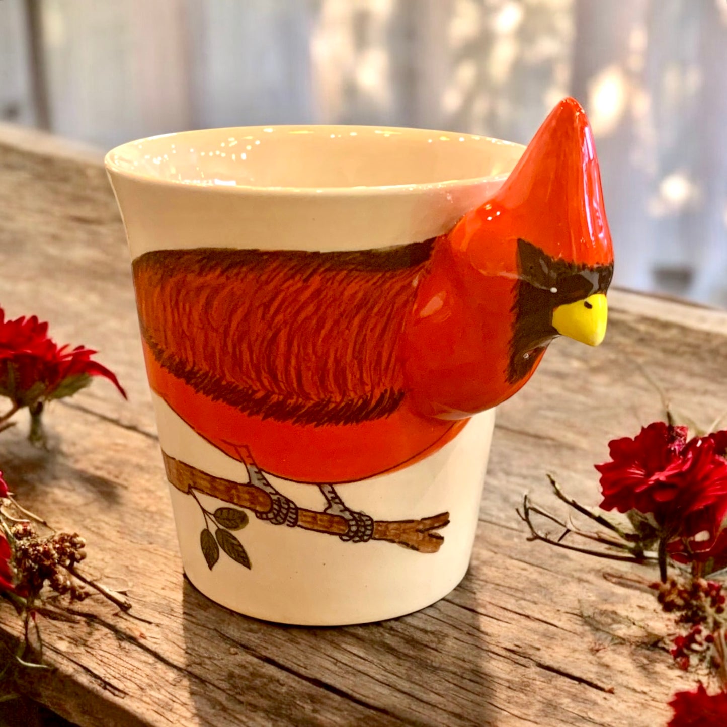 Ceramic Animal Mug- Cardinal