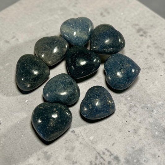 Blue Sunstone Crystal Heart
