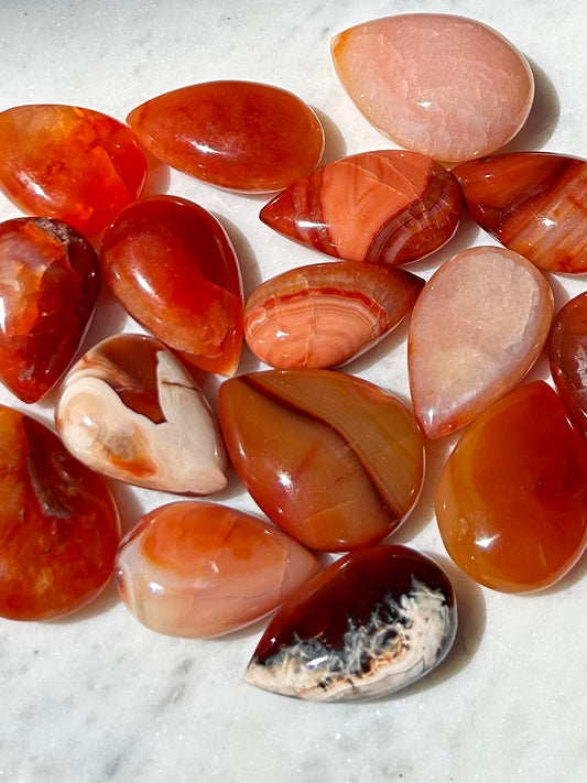 Carnelian Crystal Heart / Tear Drop