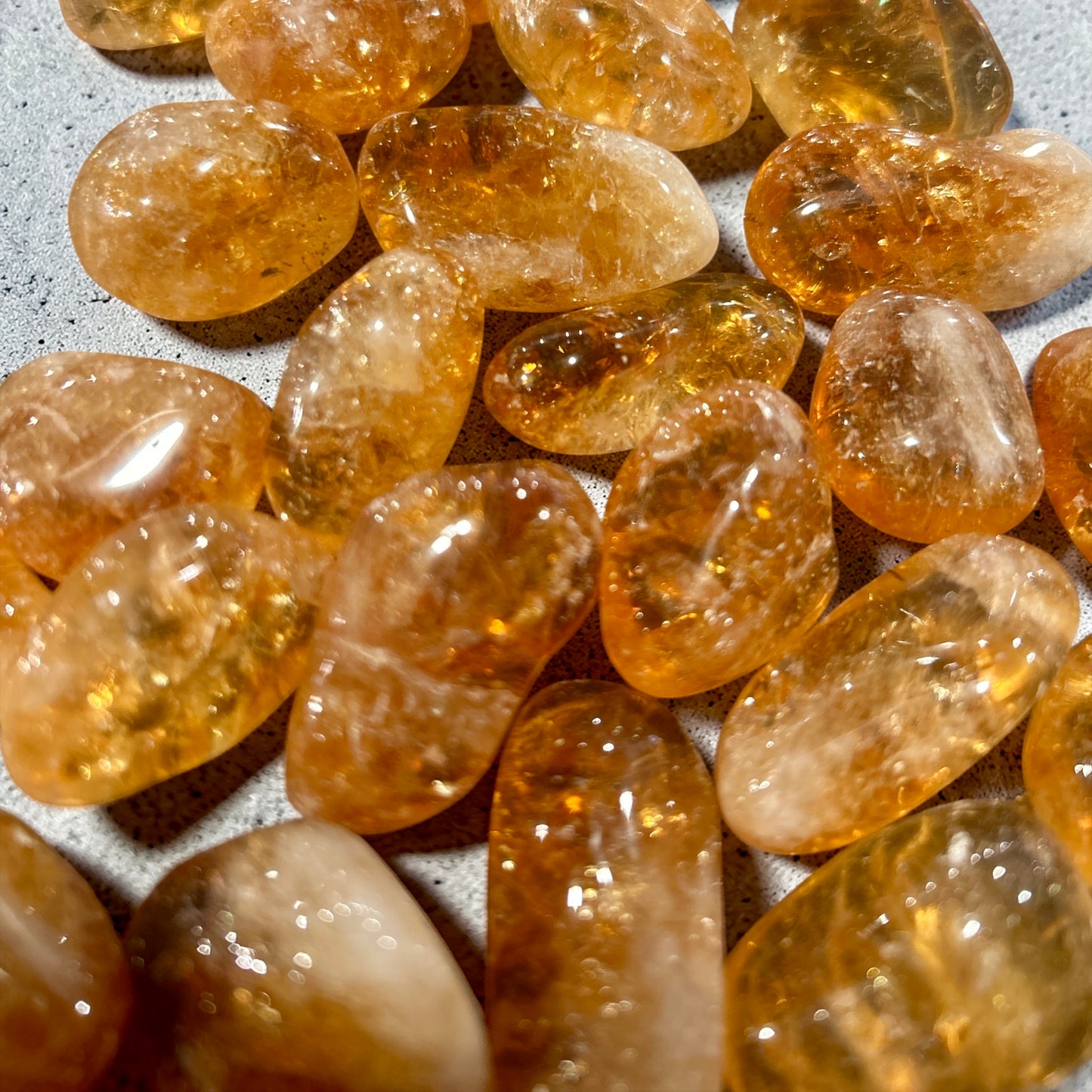 Citrine Polished Crystal Tumble -A Grade