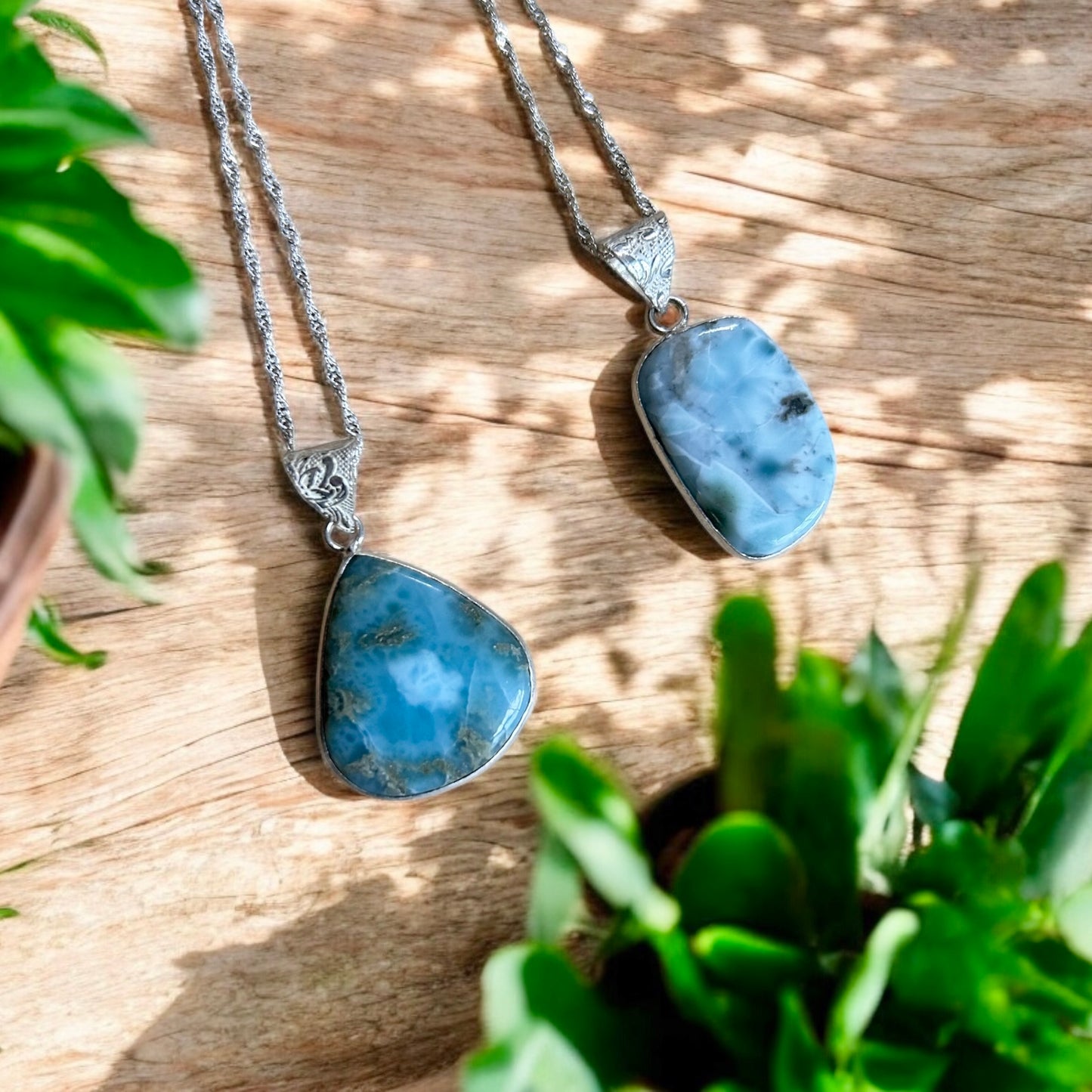 Larimar Crystal Necklace