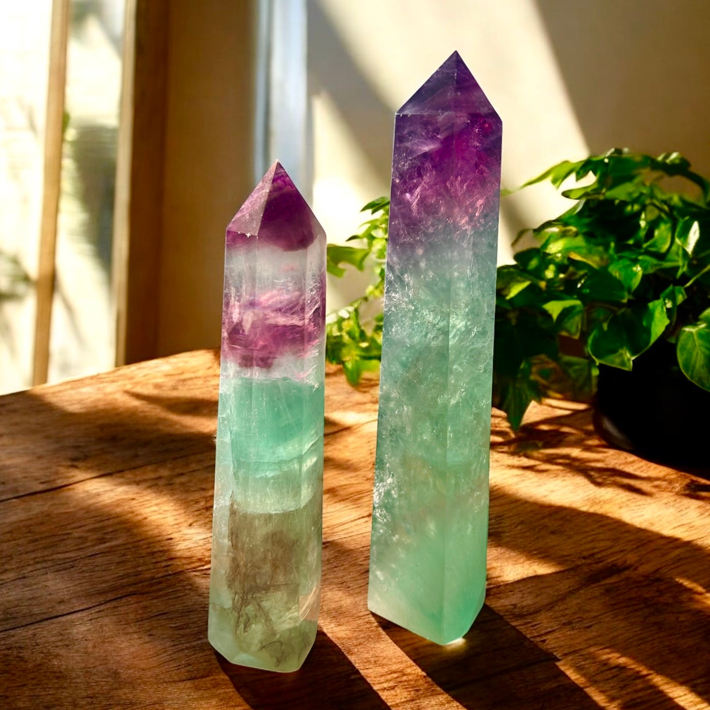 Rainbow Fluorite Crystal Tower - Large