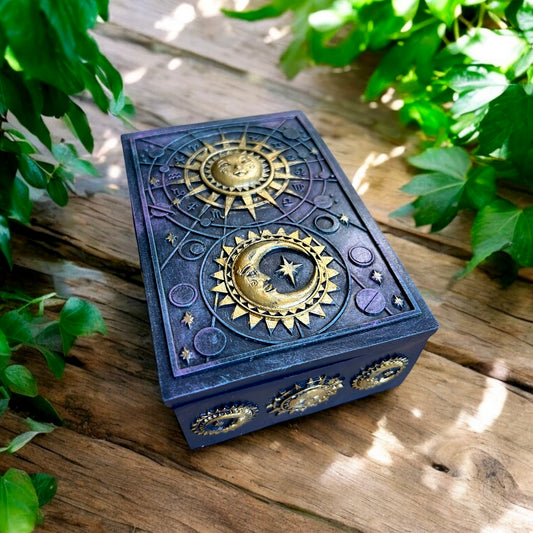 Sun and Moon Tarot Trinket Box