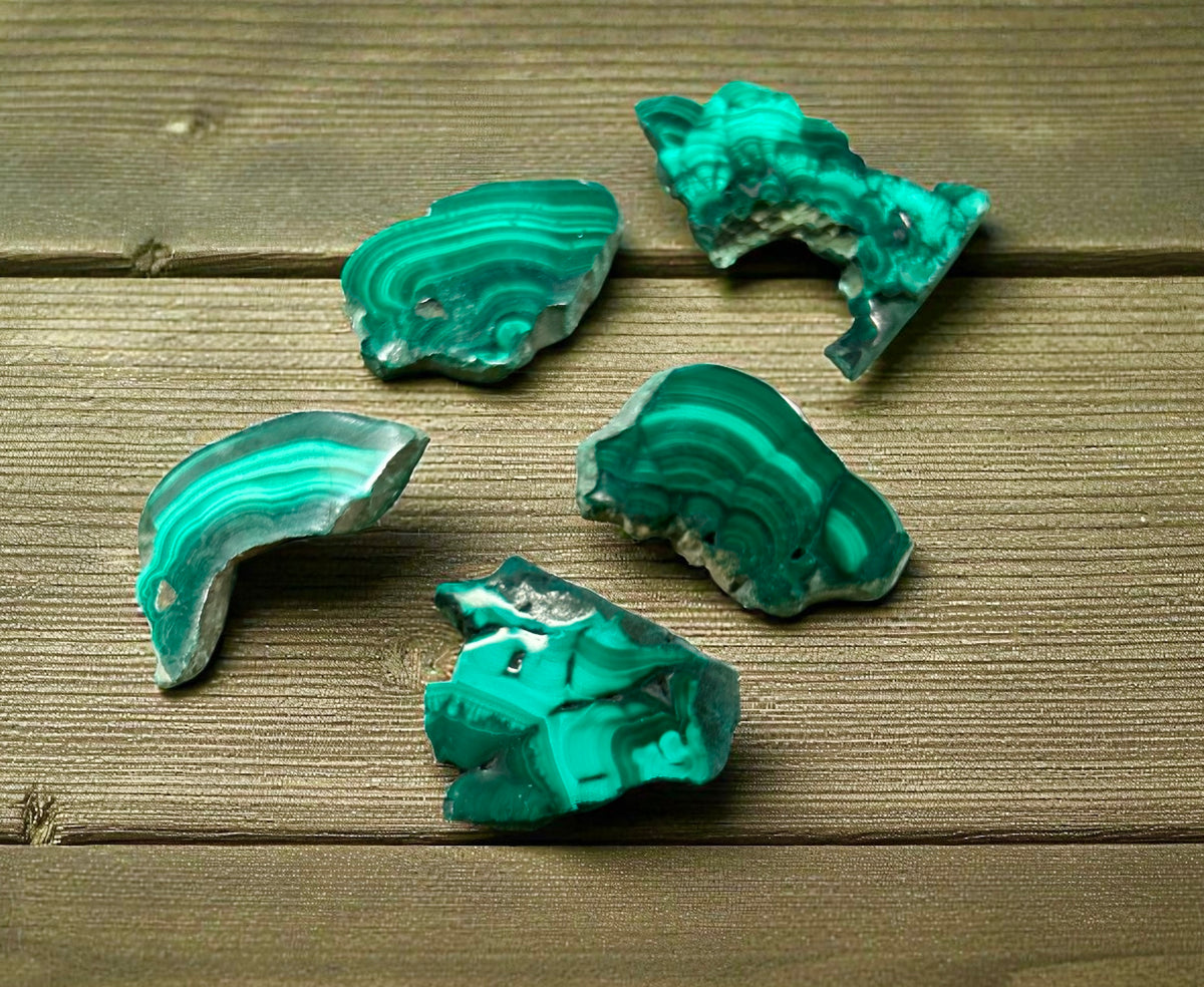 Malachite Crystal Flat Slice