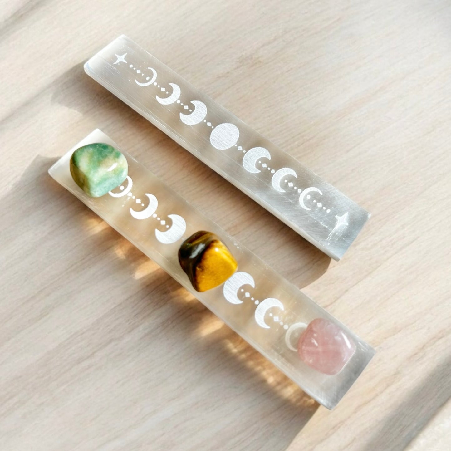 Moon Phase Selenite Charging Wand