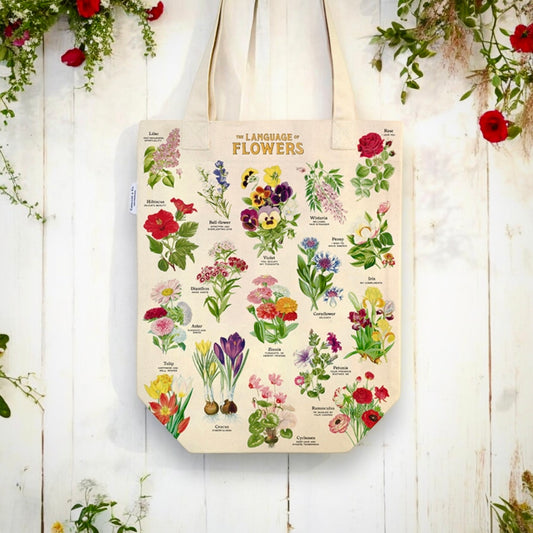 Cavallini Language of Flowers Tote Bag