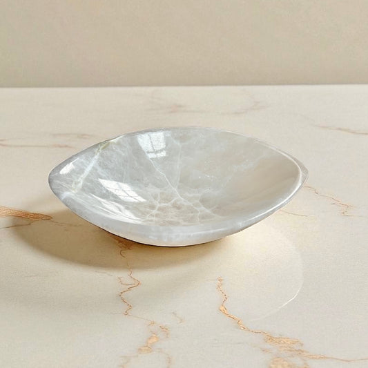 Selenite Crystal Oval Bowl - Large