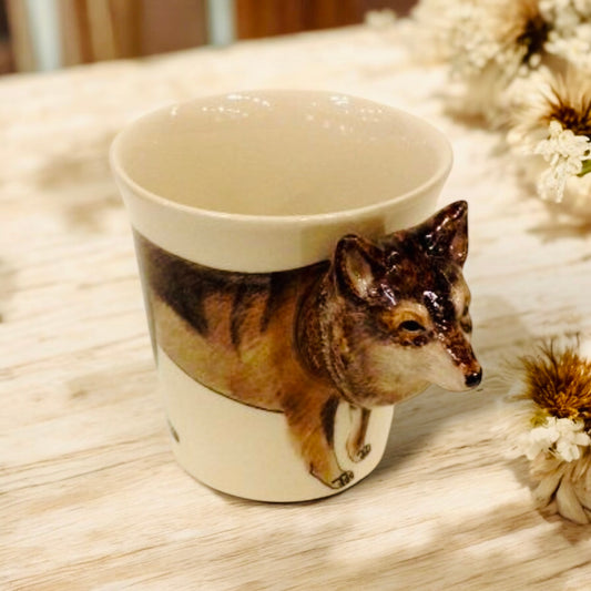 Ceramic Animal Mug- Wolf