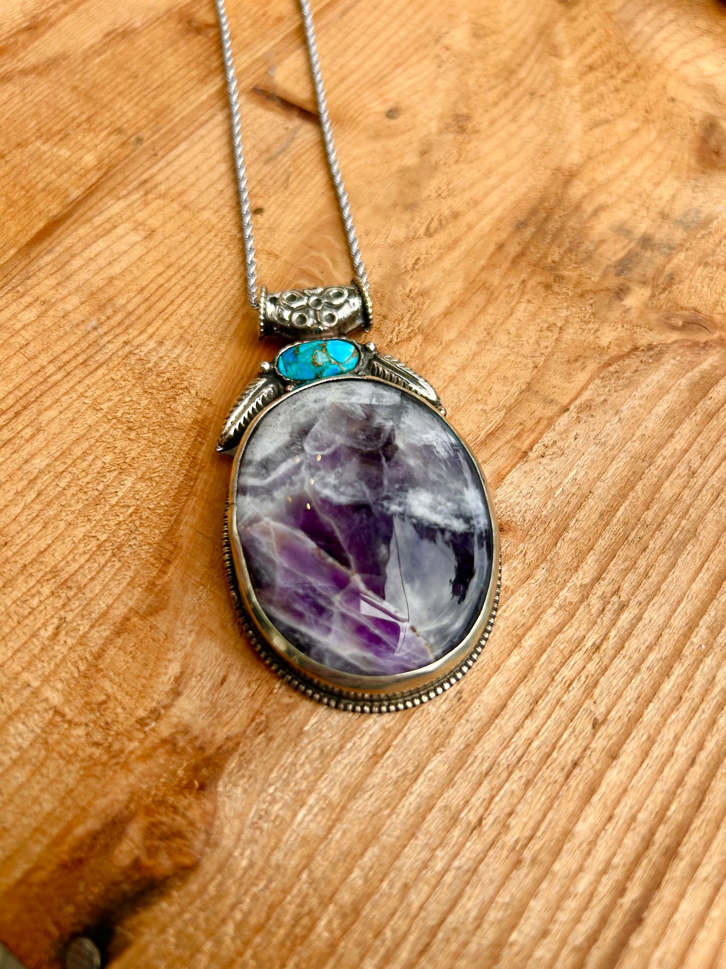 Tibetan Handmade Amethyst Turquoise Necklace