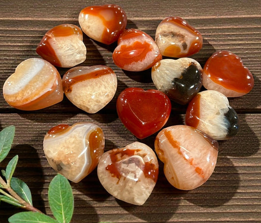 Carnelian Crystal Heart / Tear Drop