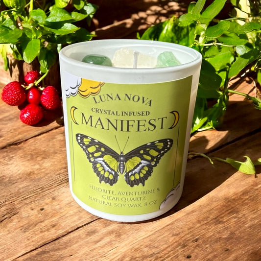 LUNA NOVA Original Crystal Candle - MANIFEST