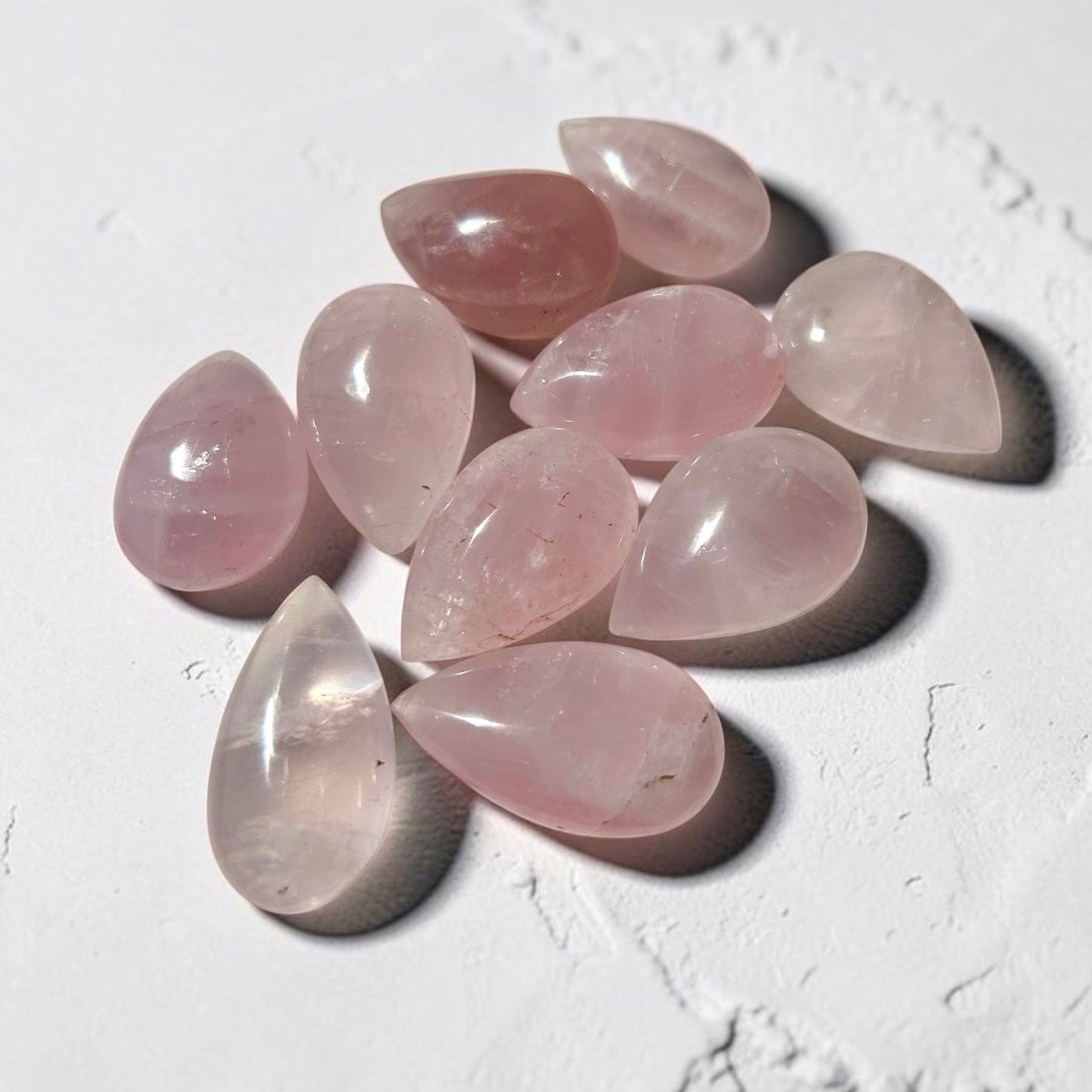 Rose Quartz Crystal Heart / Tear Drop