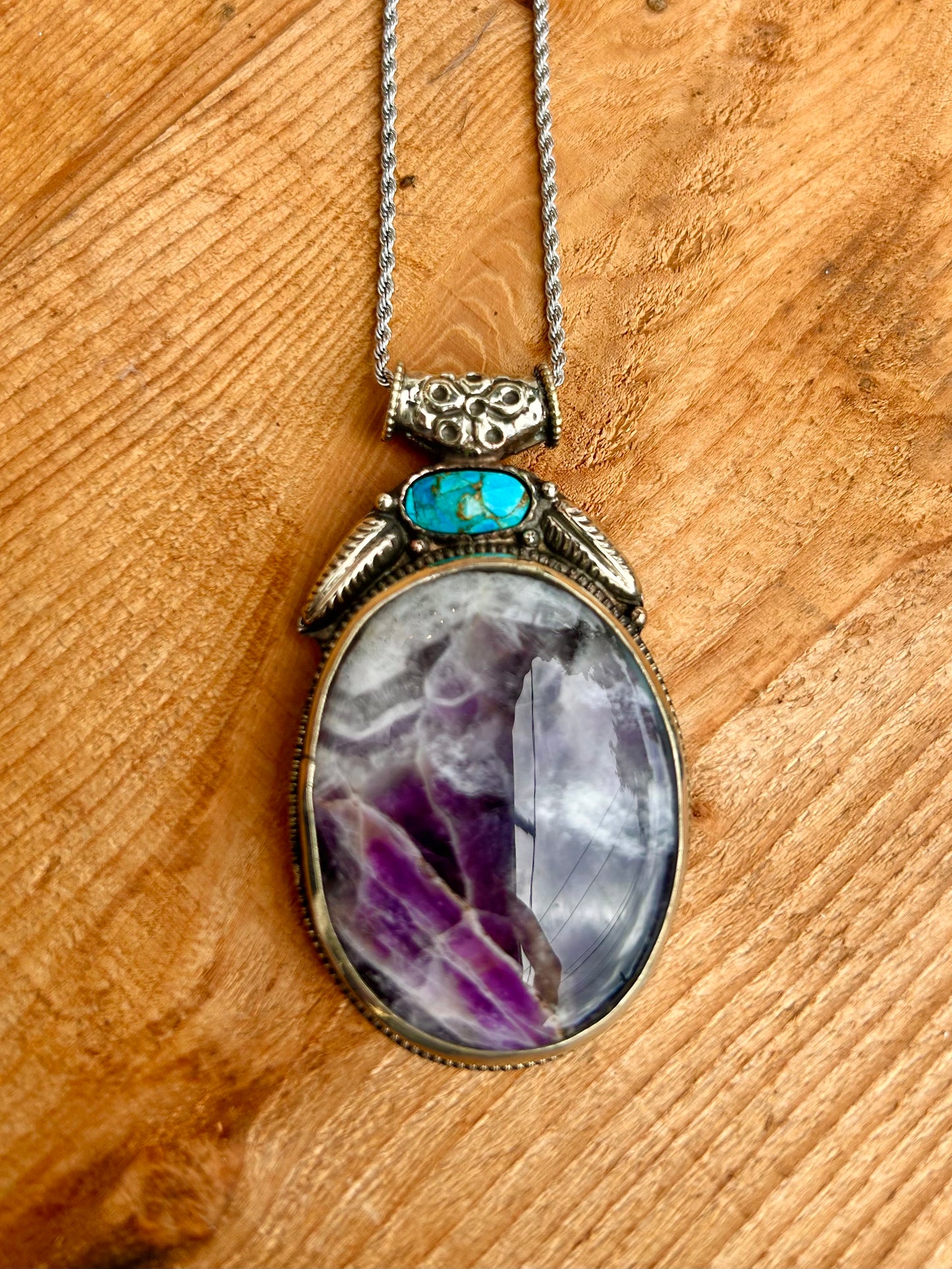 Tibetan Handmade Amethyst Turquoise Necklace