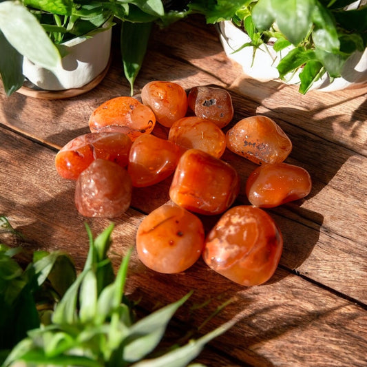 Carnelian crystal tumble
