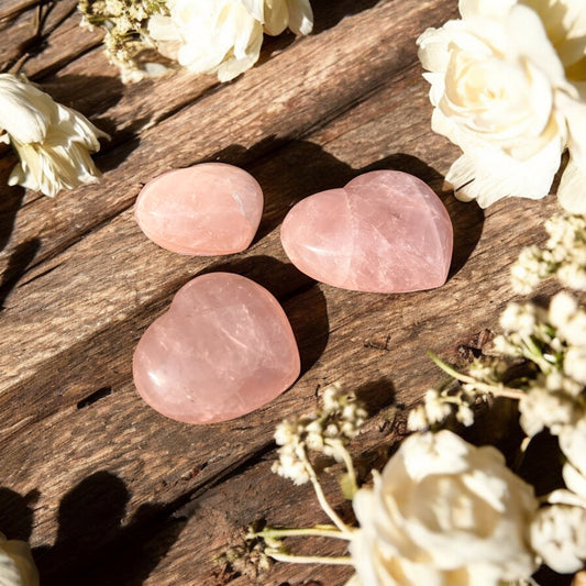Rose Quartz Crystal Heart / Tear Drop