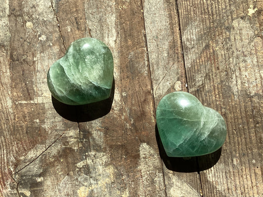 Fluorite Crystal Heart - Large