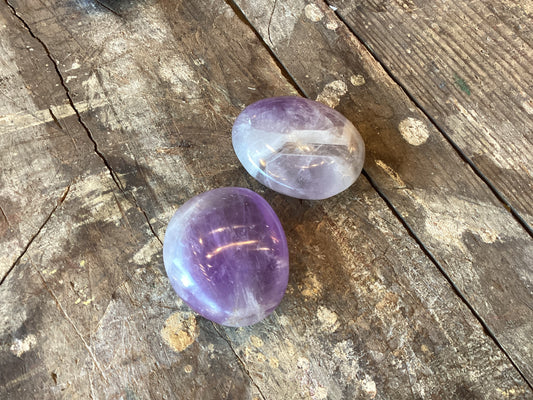Amethyst Crystal Palm Stone